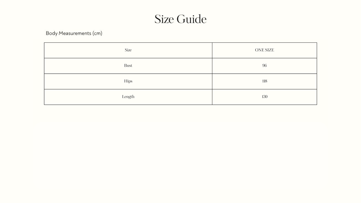 Garment measurements