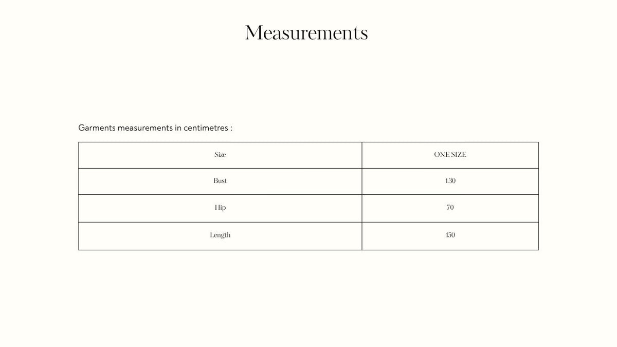 Garment measurements